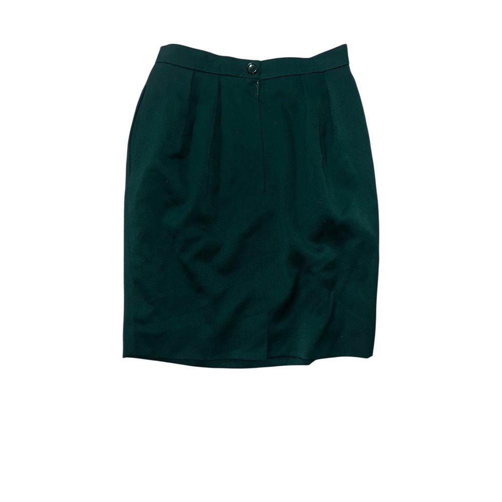 Myrene de Premonville Green Wool Skirt Sz 42 | Luxury Designer Tailored Skirt